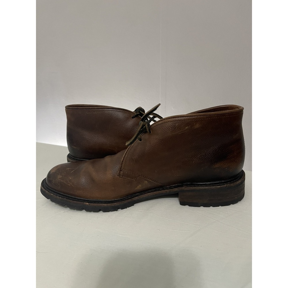 Frye Men's Size 10 Brown Leather James Lace Up Chukka Boot Shearling Lined - Picture 7 of 9
